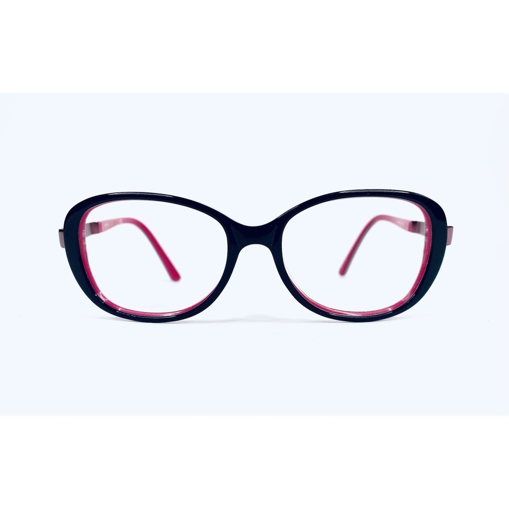 Kate Spade Black Pink Oval Glasses Rose Gold Accents Marsha 51 16 135